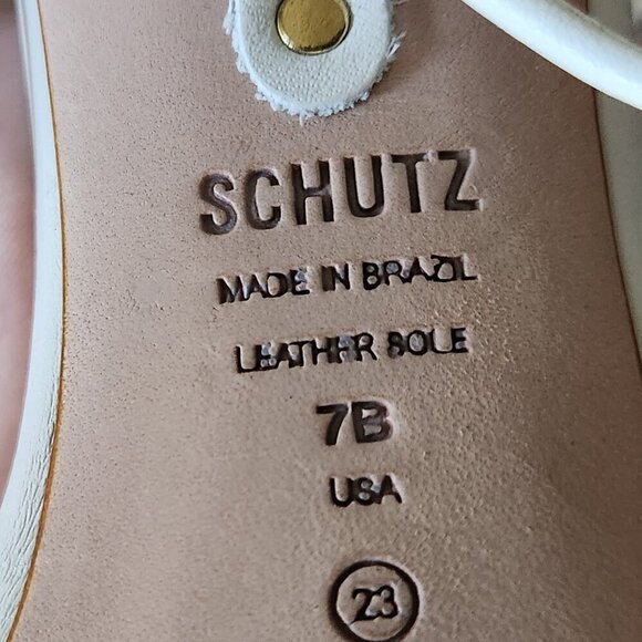 SCHUTZ White Vicki Ankle Wrap Tie Heel - Picture 4 of 6